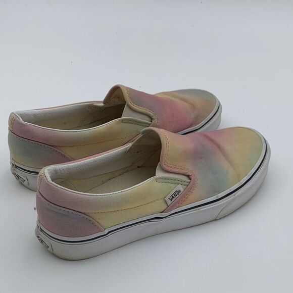 Vans Pastel Rainbow Slip-On Sneakers Womans size 7 back to school - Picture 4 of 12